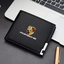 PQMZ2 Automobilio logotipas Piniginė Vairuotojo pažymėjimo draudimo kortelės laikiklis Porsche Cayenne Panamera Macan 911 Taycan Boxster Cayman 918 Pajun