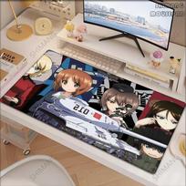 Classic Anime Girls und Panzer Mouse Pad Computer Laptop Gaming Office Wrist Guard Non Slip Keyboard Pad 800x400x2mm