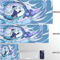 Furina Focalors Mouse Pad Genshin Impact Large Xxl Mousepad Computer Keyboard Padding Anime Gaming Genshin Accessories Desk Mats 300x800x2mm