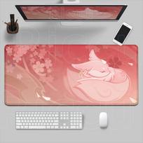 Cute Anime Pink Yae Miko Mouse Pad Large HD MousePad Genshin Impact Fashion Laptop Desk Pad Quality Large Gaming Pad Gaming Desk 300x800x2MM