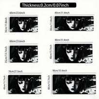 Black Anime Girl Game Mouse Pad Mouse Pad Large Rubber Antislip Desk Accessories Mousepad for Office  Gamer Keyboard Decor Mat 800x400x2mm