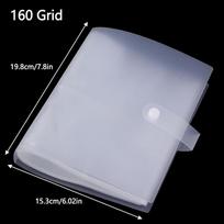 84/160/288 Grid Anti-Oxidation Jewelry Storage Albums Transparent Necklace Bracelet Ring Book Holder Portable Jewelry Bag 160Grid