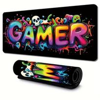 Gamer Pattern Fun Mouse Pad  Large Computer Gaming Esports Office Keyboard Pads XXL Rubber Antislip HD Mousepads Long Desk Mat 800x300x2mm