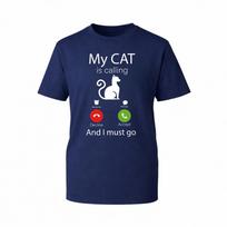 Black Cat Graphic TShirt My Cat Is Calling Kitten Pet Lover Novelty Gift TTop S