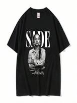 90-ųjų dainininkės S-Sade spaudinio grafinis marškinėlis vyrams moterims Hip Hop vintažiniai trumparankoviai marškinėliai 100% medvilnė per didelis marškinėlis Streetwear S įvairiaspalvis