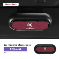 PYGO1 Suede Car Sun Visor Glasses Case Organizer Box Sunshade Holder For Citroen C4 C3 C5 C1 C2 C6 C4L DS3 DS4 Berlingo Picasso Jumper