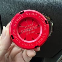 Automobilio Moto Variklio Paleidimo Sustabdymo Mygtuko Gaubtas Uždegimo Jungiklio Peilio Tipo Pasukamas Apsauginis Dangtelis Salono Apdaila Dekoro Lipdukas raudona