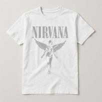 Nirvana In Utero Juodi / Balti Medvilniniai Marškinėliai - Grunge Alternatyvus Rokas Punk 4XL white