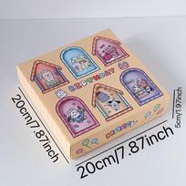 Birthday Gift Cartoon Blind Box - Cute, Exquisite, and Stylish Empty Packaging for Souvenir Gifts 20x20x5 cm