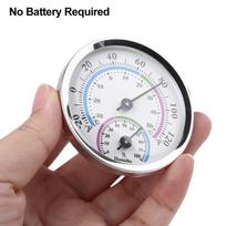 No Battery Needed Temperature Humidity Monitor 2  Silver Thermometer Hygrometer D57B CN