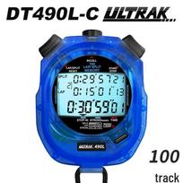DT490L Skaidrus chronometras, 100 ratų, 3 eilučių laikmatis lengvosios atletikos treniruotėms Gray B blue