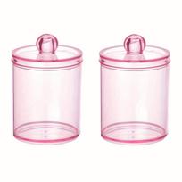 2pcs, Pink Pen Holder, Makeup Brush Organizer, Dustproof Modern Minimalist Storage Box, Cosmetic Organizer, Jewelry Organizer