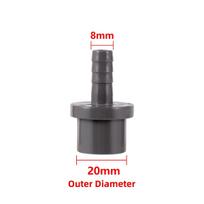 Grey PVC Water Pipe Fittings OD20/25 To 8/10/12/14/16/18/20mm Reducing Joint Garden Irrigation Aquarium Drainage System Coupling (as the picture,10Pcs)