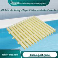 Neslystanti plastikinė vonios grindų latako dangčio grotelė SP-1030 Main Drain Ø203MM beige