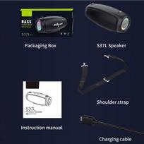S37L 40W Nešiojama Bluetooth kolonėlė Išėjimo galia Bluetooth kolonėlė su puikiu žemųjų dažnių atkūrimu HIFI kolonėlė 29.7*12.8*13.2cm juoda