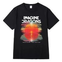 2025 Imagine Dragons Concert Support Around LOOM The Same Short-sleeved T-shirt Men's and Women's Clothing Oversize Tees Summer S juoda