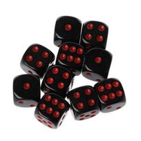 10pcs 15mm Multicolor Acrylic Cube Digital Dice D6 Beads Six Sides Portable Table Games Toy For Bar Pub Club Party Board Game