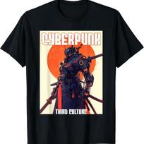 CYBERPUNK CYBERNETIC ANDROID SAMURAI T-Shirt S įvairiaspalvis