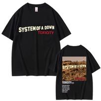 Alternative Metal Rock Band System of A Down Toxicity Album Graphic Tshirt Mens Women  Casual pure Cotton Vintage Tshirts 2XL gray