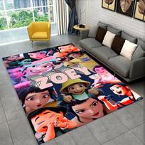Kpop Demon Hunter Rumi Mira Zoey Cartoon Group Carpet Rug for Playroom Bedroom Living Room Sofa Home Decor,Area Rug Non-slip 40x60cm