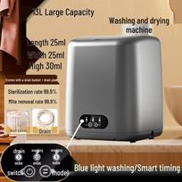 Compact Blue-Light Spin Washer for Underwear and Socks - Ideal for Dorms and Home Use
