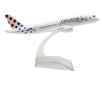16cm modeliniai lėktuvai A220 Croatia Airlines lydinio metalo mastelio lėktuvai vaikų žaislai surinkimo dovana aviacijos suvenyras lėktuvas white