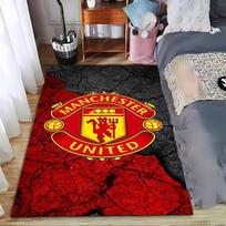 Manchester United Logo Rug, Red Black Football Fans Home Decor Carpet Suitable for use as an anti-slip for living room bedroom sofas 40x60cm( 15x23in )