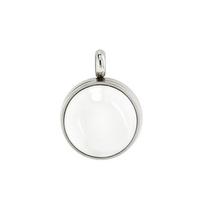 Stainless Steel Glass Floating Locket Twist Screw Plain Double Curved Living Memory Locket for Birthstone Charms Gift