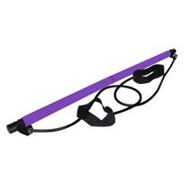 Yousheng Pilates Bar with Resistance Band Strength Training Fat Burning Body Shaping Multifunctional Exercise Bar Home Gym Workout Men Women Fitness violetinė