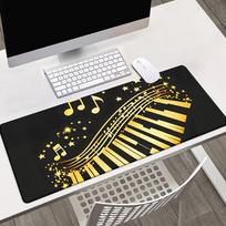 Luxury Golden Piano Key Mousepad  HighQuality Gaming  Office Accessory  NonSlip Gaming  Office Desk Pad 300x800x2mm