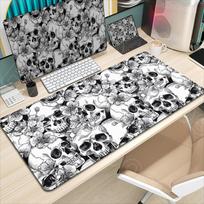 Horror Skeleton Mouse Pad Black and White Design Game Table Mats XXL Rubber Antislip HD Gaming Keyboard Mousepads Long Desk Mat 800x300x2MM