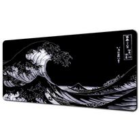 Great Wave Black Desk Mat Mousepad Japanese Art Mouse Pad Rubber Mat Mouse Carpet Table Pads Pc Mats x Office Accessories 800x300x2mm