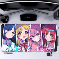 Bocchi The Rock Mousepad Large Gaming Game Rubber Computer HD Print Mouse Pads Gamer Locking Edge Nonslip Accessories desk mat LockEdge 400x800x2mm