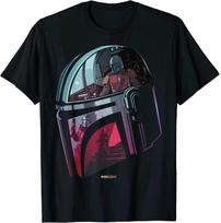 Star Wars The Mandalorian Helmet Scene Fill T-Shirt Size S-5XL S