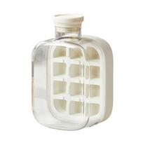 12/18 Grids Ice Cube Water Bottle 2 in 1 Ice Cube Molds Unique Ice Cube Kettle  Travel White 500ml