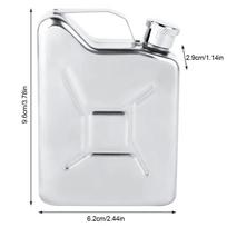 Stainless Steel Portable Whiskey Bottle Oil Jerry Can Design Alcohol Flask  Camping