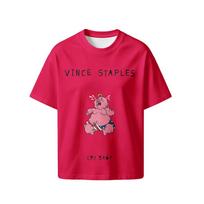 Vince Staples Cry Baby T-Shirt 3D Graphic Print Streetwear Short Sleeve Fashion Man Women Tops Round Neck Casual Wear Summer XXL red