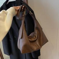 Large Capacity Bag Women'S Soft Leather Messenger Large Bag Casual Shoulder Bag Textured Commuter Tote Bag