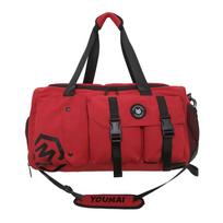 Travel Bag Men'S Large-Capacity Backpack Backpack Travel Messenger Bag Hand Luggage Bag Dry And Wet Separation Fitness Bag raudona