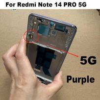 Xiaomi Redmi Note 14 Pro 4G 5G vidinio rėmo LCD ekrano priekinio rėmo korpuso rėmelio važiuoklės plokštės keitimas NOTE 14PRO 5G Purple