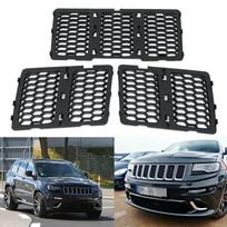 Juodas priekinės grotelių apdailos tinklelio komplektas Jeep Grand Cherokee 2014-2016 gray