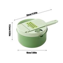 Chopper Vegetable Cutter 16-In-1 Potato Cucumber Slicer Cabbage Chopper For Fruit Potato Cabbage Salad Cheese Onion Vegetable žalia