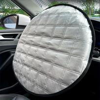 Car Steering Wheel Sun Shade Cover UV-Blocking Steering Sun Protection Cover 42CM Universal Sun Visor Protector Prevent Aging sidabras