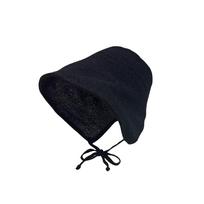 Women Linen Straw Sun Visor Hat Geometric Pattern Big Wide Brim Sun Hat Adjustable Lace Up Bow Beach Summer Outdoor Cap juoda