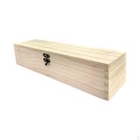 Rankų darbo medinė dėžutė su atidaromu dangčiu namų dekoravimui 36.8cmx9.8cmx8cm beige