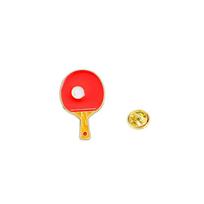 Ping Pong Racket Brooch Personality Versatile Football, Basketball Metal Badge Student School Bag Decoration