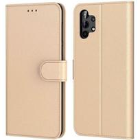 Case - BOOLING - for Samsung A32 5G - Gold - 360° Protection - Leather Effect - Card Storage auksas