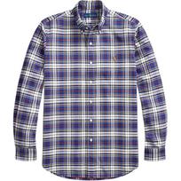 Polo Ralph Lauren Classic Fit Check Oxford Shirt Men shirts Blue 710811288-010 XS