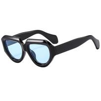 New Trendy Design Irregular Sunglasses for Women Men High Quality Retro Cat-Eye Asymmetric Style UV Protection Glasses for Men