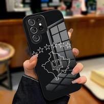 Albanijos Vėliava Telefono dėklas Samsung S26 S25 Plus S20 S20 Plus S22 Ultra S23 FE S21 Plus S21 Ultra Stiklinis dangtelis Samsung S26 Plus